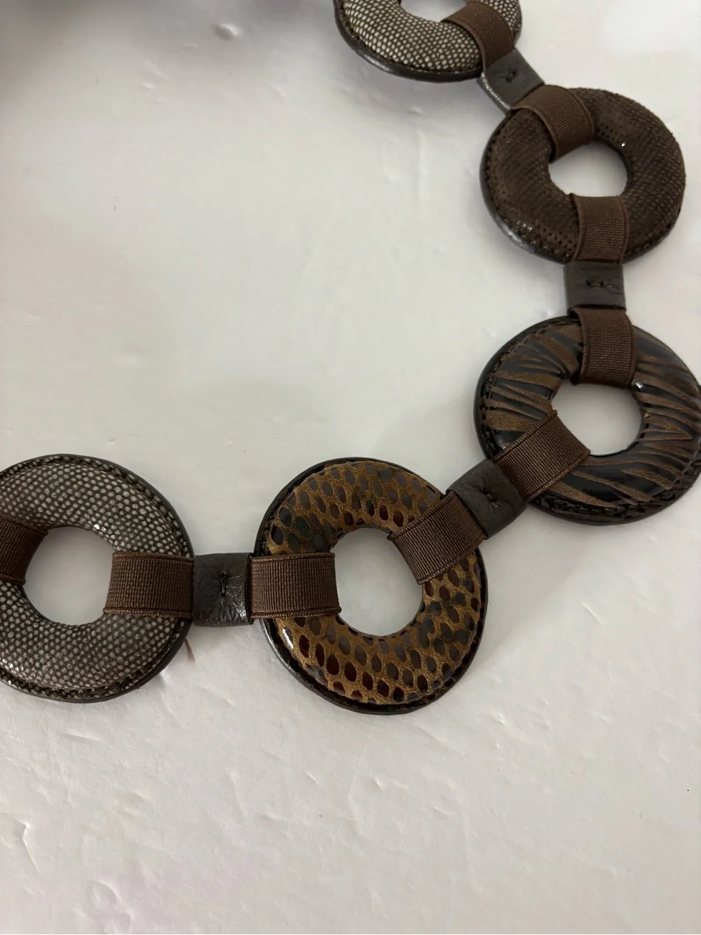 Brown Circle Link Boho Belt